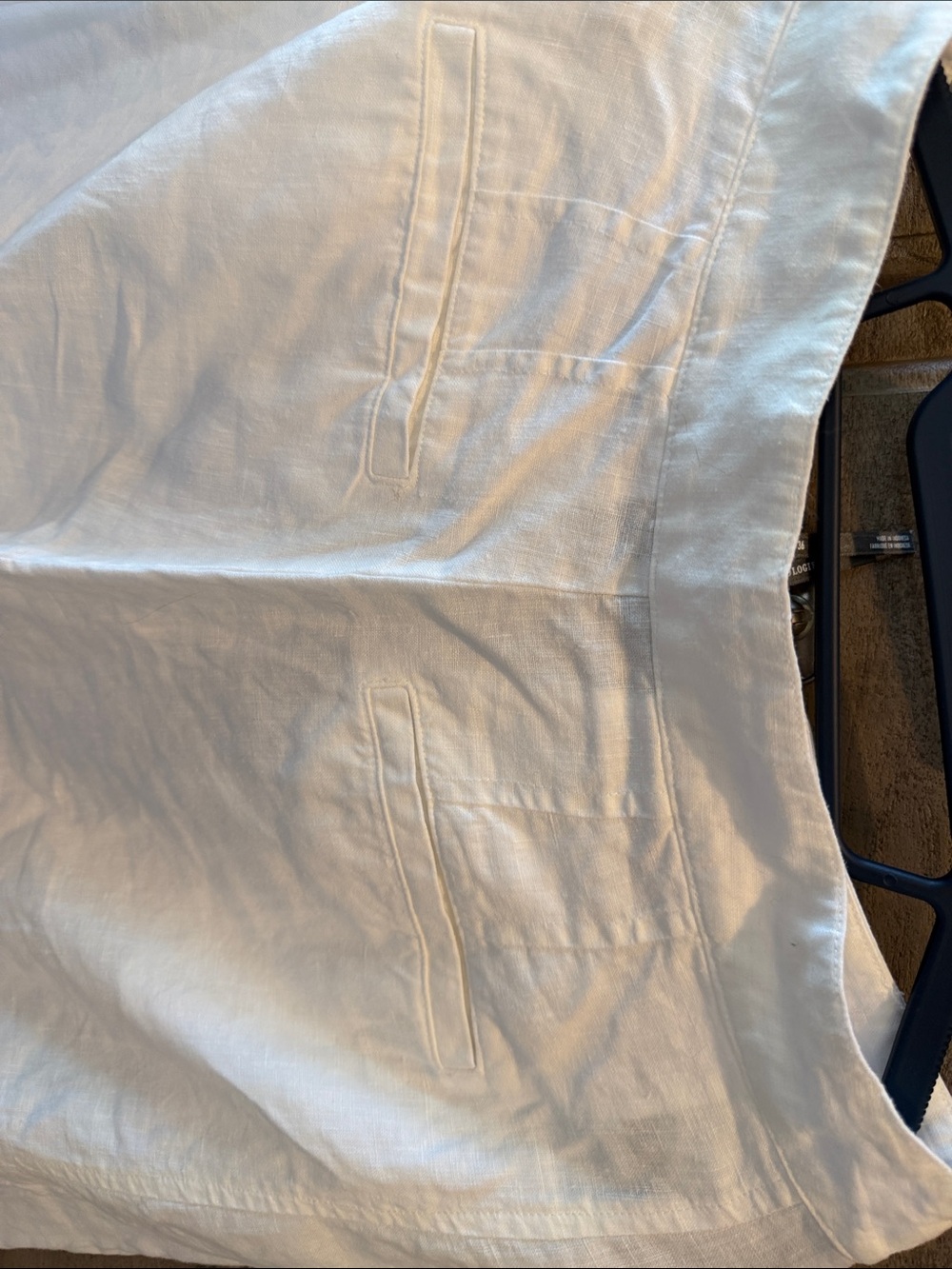 Anthropologie White Linen Wide Leg Pants - Picture 7 of 8